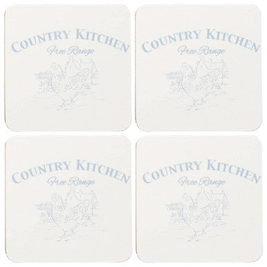 Orsina Country Kitchen Cork Placemats – Set of 4 Pastoral Hen Design