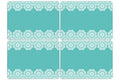 Orsina Garland Blue Floral Cork Placemats – Set of 4 Retro Tablemats