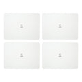 Orsina White Heart Placemats – Set of 4 Wipe-Clean Kitchen Table Mats