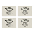 Orsina Bistro Placemats - Set of 4 Urban Black and Cream Table Mats
