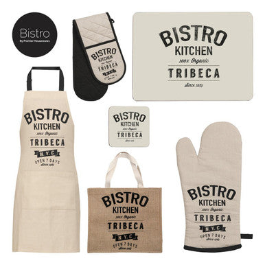 Orsina Bistro Placemats - Set of 4 Urban Black and Cream Table Mats
