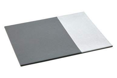 Orsina Geome Modern Grey and Silver Heat-Resistant Placemats – Set of 4