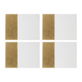 Orsina Geome White and Gold Placemats – Heat-Resistant Set of 4
