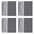 Orsina Geome Leather Effect Coasters | Grey and Silver Set of 4