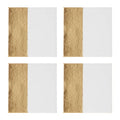 Orsina Geome Square Coasters – Set of 4 White and Gold Table Mats