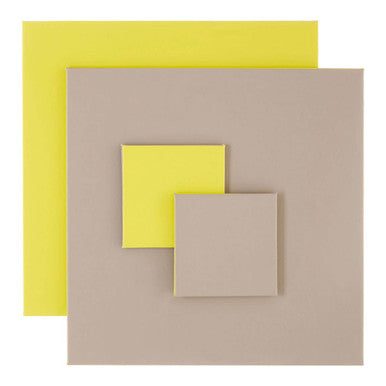 Orsina Geome Reversible Faux Leather Placemat and Coaster Set of 4