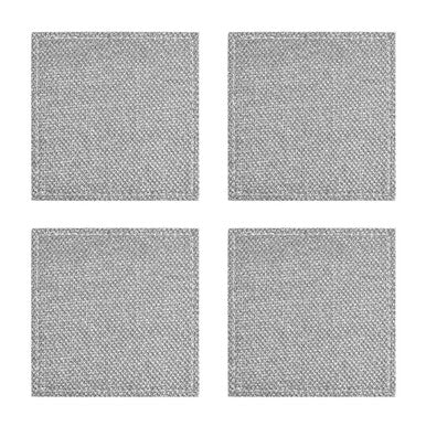 Orsina Silver Glitter Coasters – Set of 4 Stitched Table Protectors