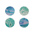 Orsina Mimo Cork Coasters – Set of 4 Marble Print with Gold Foil Edges