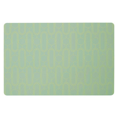 Orsina Frosted Deco Green Placemats – Set of 4 Art Deco Table Mats