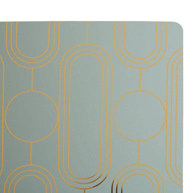 Orsina Green Drink Coasters – Set of 4 Art Deco Frosted Table Decor