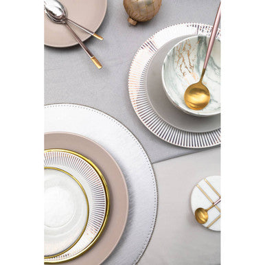 Orsina Knightsbridge Round Placemats – Set of 4 Silver Table Decor