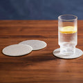Orsina Knightsbridge Silver Round Coasters with Pearl Fringe - Set of 4