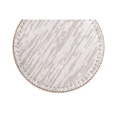 Orsina Knightsbridge Silver Round Coasters with Pearl Fringe - Set of 4