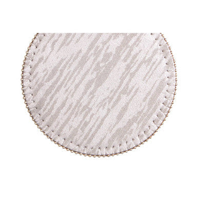 Orsina Knightsbridge Silver Round Coasters with Pearl Fringe - Set of 4