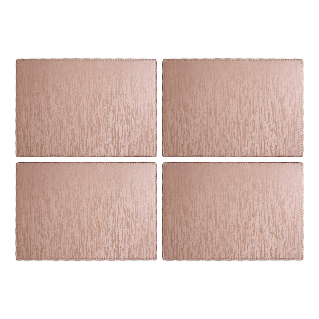 Orsina Knightsbridge Gold Rectangular Placemats with Pearl Fringe - Set of 4