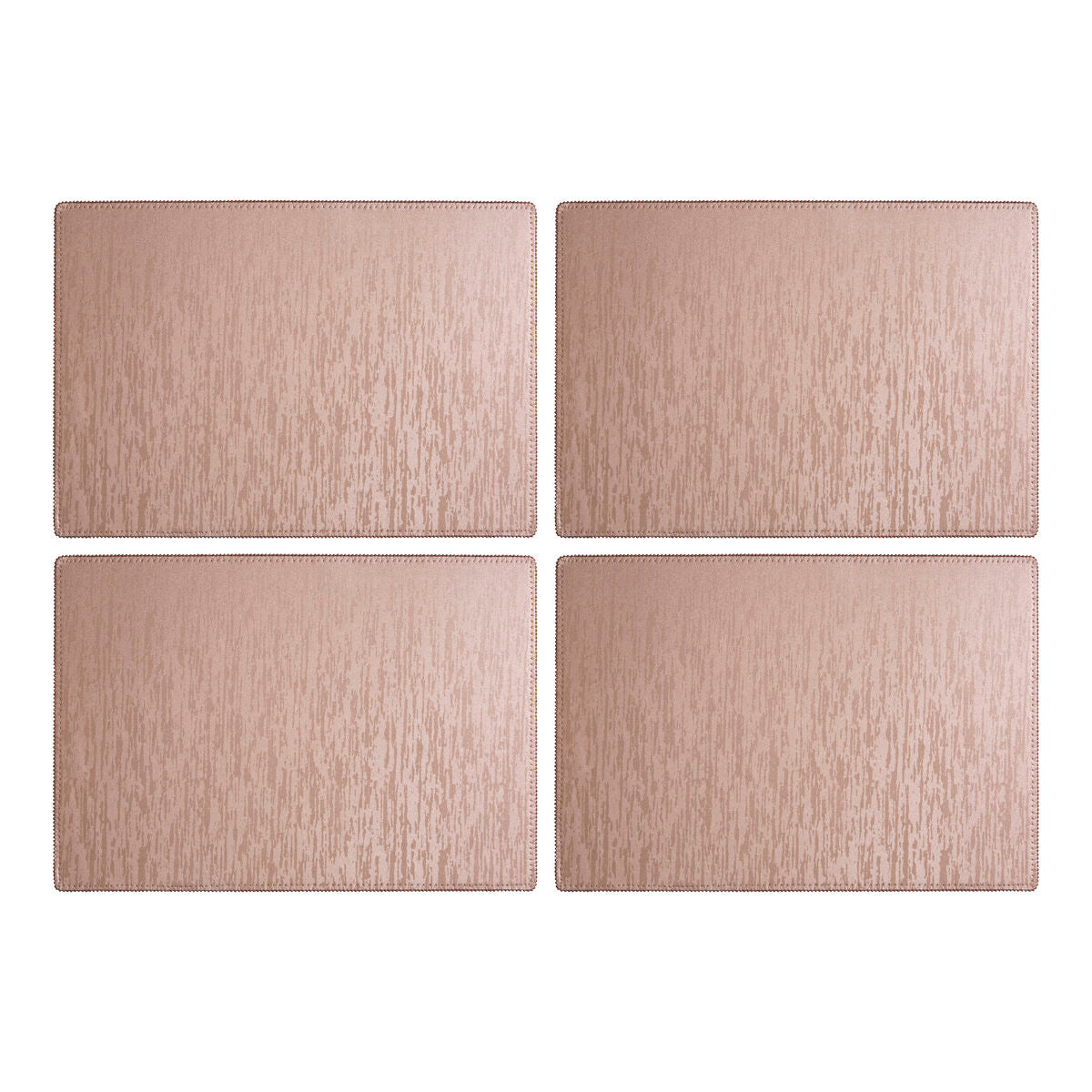 Orsina Knightsbridge Gold Rectangular Placemats with Pearl Fringe - Set of 4