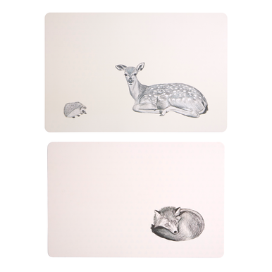 Orsina Effy Reversible Mini Forest Placemats and Coasters – Set of 2