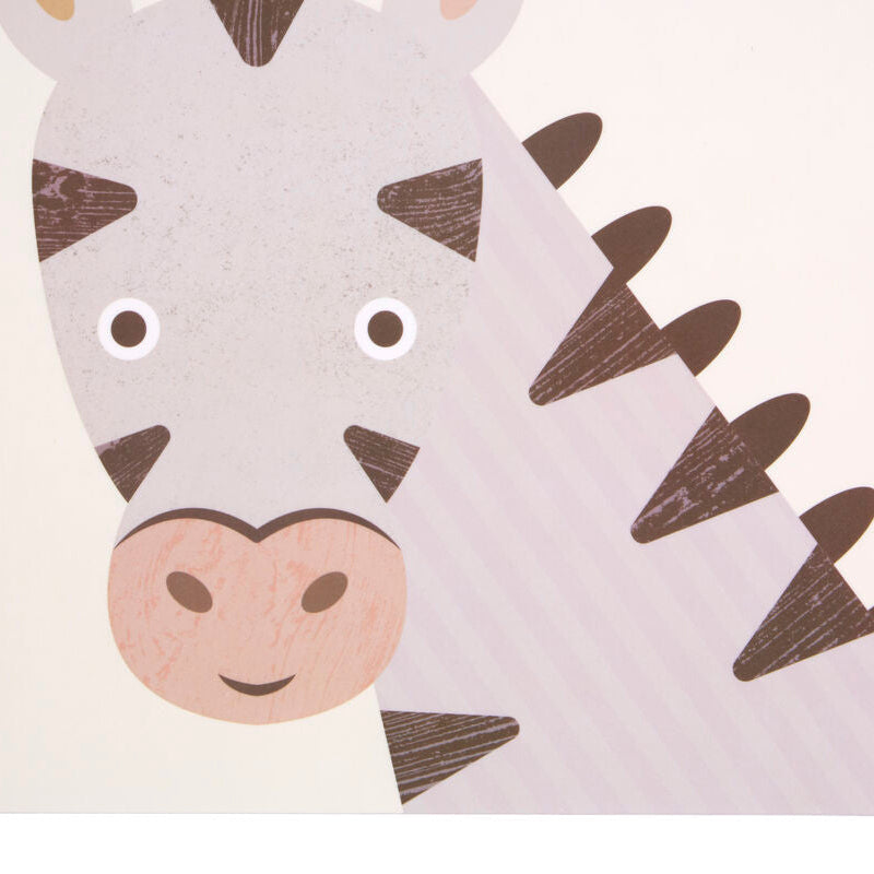Orsina Effy Zebra Placemat and Coaster Set | 2-Piece Animal Print
