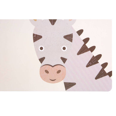Orsina Effy Zebra Placemat and Coaster Set | 2-Piece Animal Print