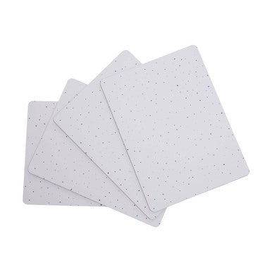 Orsina Speckle White Placemats – Set of 4 Rectangular Table Protectors