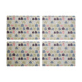 Orsina Calcot Geometric Placemats – 4-Piece Set in Cream and Multi