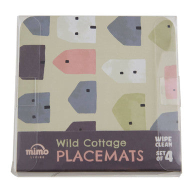 Orsina Calcot Square Drink Coasters – 4Pc Set Wild Cottage Design