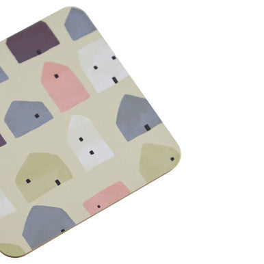 Orsina Calcot Square Drink Coasters – 4Pc Set Wild Cottage Design