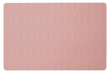 Orsina Pink Placemats – Set of 4 Art Deco Metallic Table Protectors