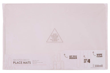 Orsina Pink Placemats – Set of 4 Art Deco Metallic Table Protectors