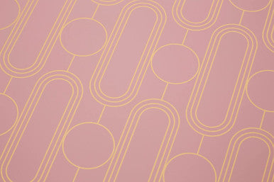 Orsina Pink Placemats – Set of 4 Art Deco Metallic Table Protectors