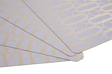 Orsina Lilac Placemats – Set of 4 Heat-Resistant Frosted Deco Mats