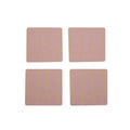 Orsina Pink Frosted Deco Drink Coasters – Set of 4 Heat Resistant
