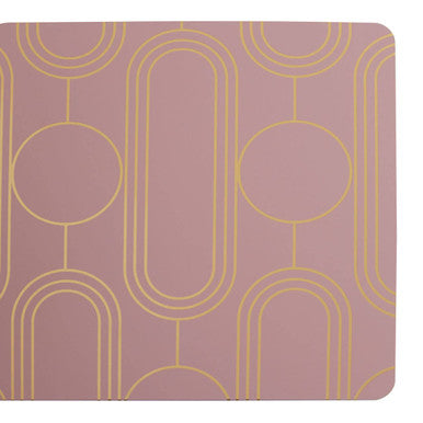 Orsina Pink Frosted Deco Drink Coasters – Set of 4 Heat Resistant