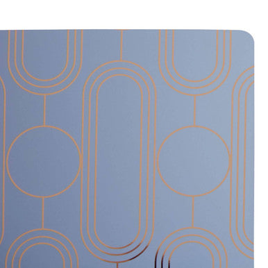 Orsina Blue Coasters – Set of 4 Frosted Art Deco Geometric Drink Coasters