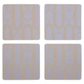 Orsina Frosted Deco Lilac Coasters – Set of 4 Art Deco Table Protectors
