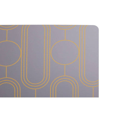Orsina Frosted Deco Lilac Coasters – Set of 4 Art Deco Table Protectors