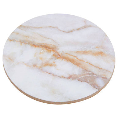Orsina Mimo Marble Effect Cork Coasters with Gold Foil Edges - 6pc