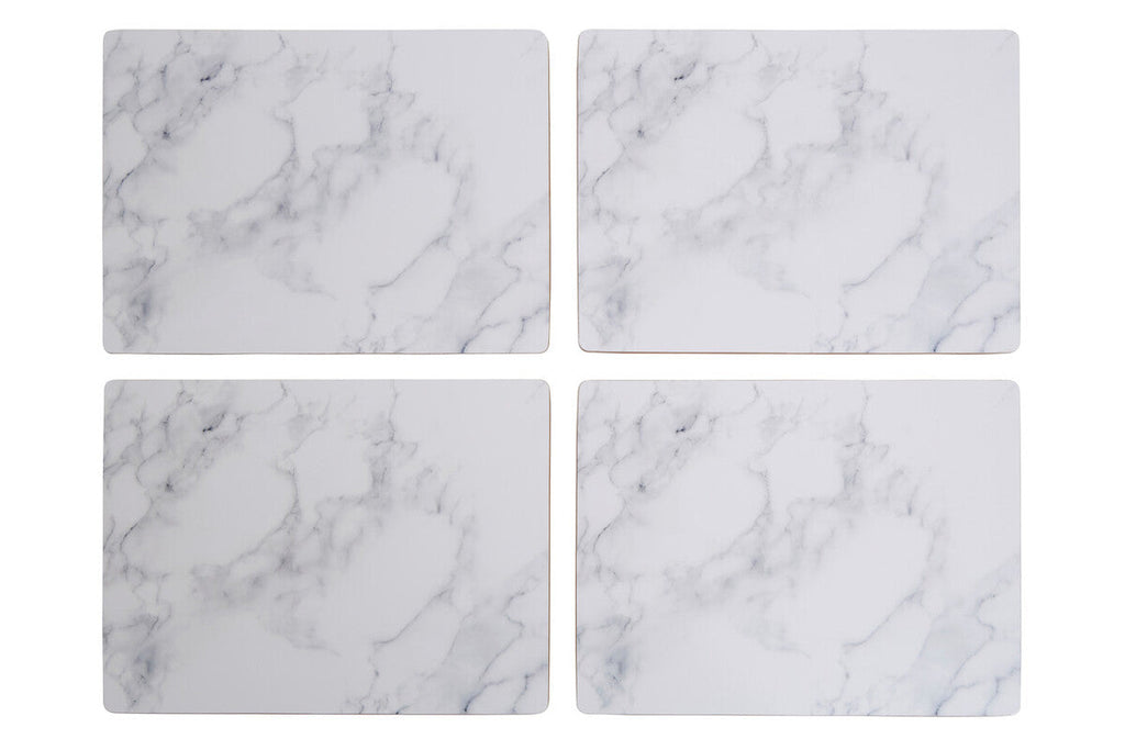 Orsina Zambie 8-Piece Cork Placemats and Coasters – Grey Marble Set
