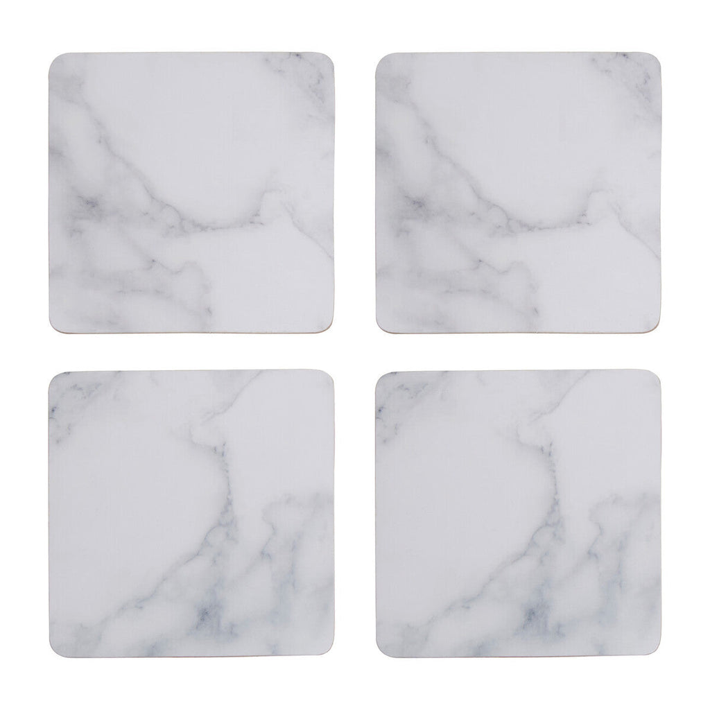 Orsina Zambie 8-Piece Cork Placemats and Coasters – Grey Marble Set