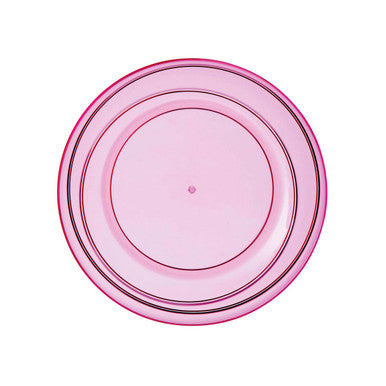 Orsina Pink Plastic Summer Plate – Small Stackable Outdoor Side Plate