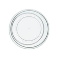 Orsina Clear Plastic Small Side Plate with Swirl Design for Picnics