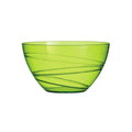 Orsina Green Plastic Salad Bowl – Durable Swirl Design for Outdoor Dining