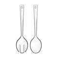Orsina Clear Plastic Salad Servers | Lightweight Fork and Spoon Set