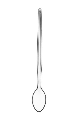 Orsina Clear Plastic Sundae Spoons – Long Handle Reusable Set of 6