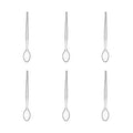 Orsina Clear Plastic Sundae Spoons – Long Handle Reusable Set of 6