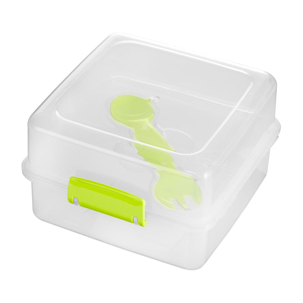 Orsina Grub Tub Lunch Box – Clear Plastic Bento with Spork and Insert
