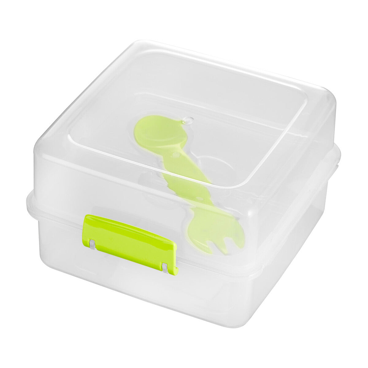 Orsina Grub Tub Lunch Box – Clear Plastic Bento with Spork and Insert
