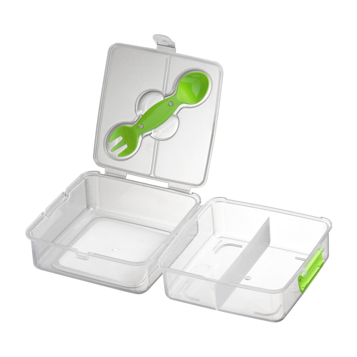 Orsina Grub Tub Lunch Box – Clear Plastic Bento with Spork and Insert