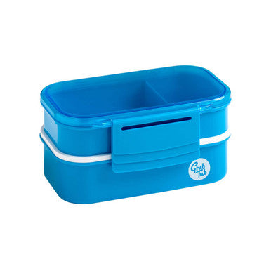 Orsina Blue 2-Tier Lunch Box with Cutlery – Portable Bento Container