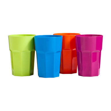 Orsina Adisa Plastic Tumblers – Set of 4 Assorted Colours, 440ml
